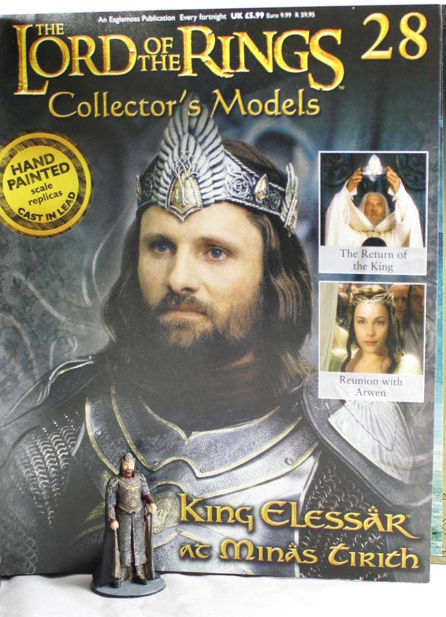 Lord of the Rings - King Elessar - Lead cast, hand painted figurine with book - Stunning! Bid Now!