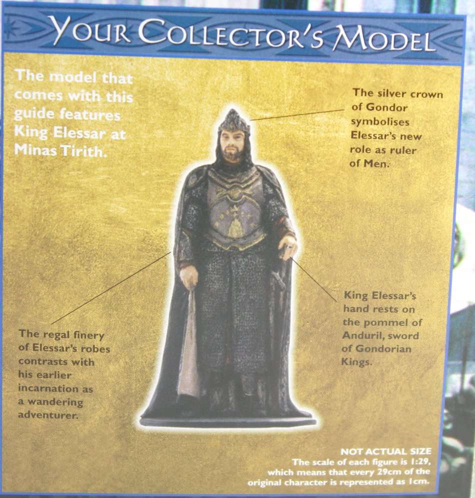 Lord of the Rings - King Elessar - Lead cast, hand painted figurine with book - Stunning! Bid Now!