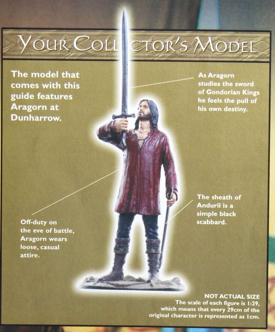 Lord of the Rings - Aragon - Lead cast, hand painted figurine with book - Stunning! Bid Now!