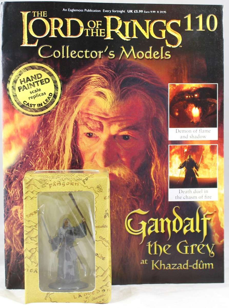 Lord of the Rings - Gandalf the Grey -Lead cast, hand painted figurine with book- Stunning! Bid Now!