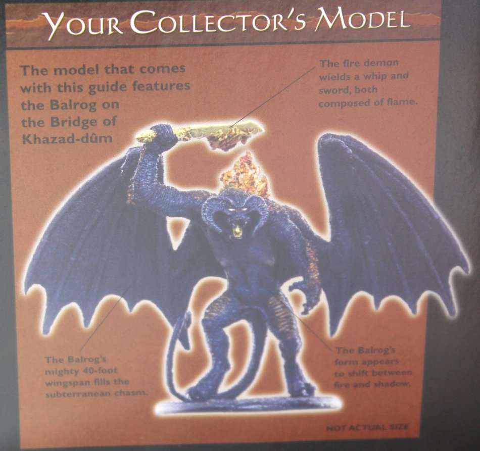 Lord of the Rings - The Balrog - Lead cast, hand painted figurine with book - Stunning! Bid Now!