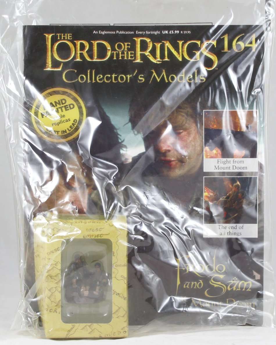 Lord of the Rings - Frodo and Sam - Lead cast, hand painted figurine with book - Stunning! Bid Now!