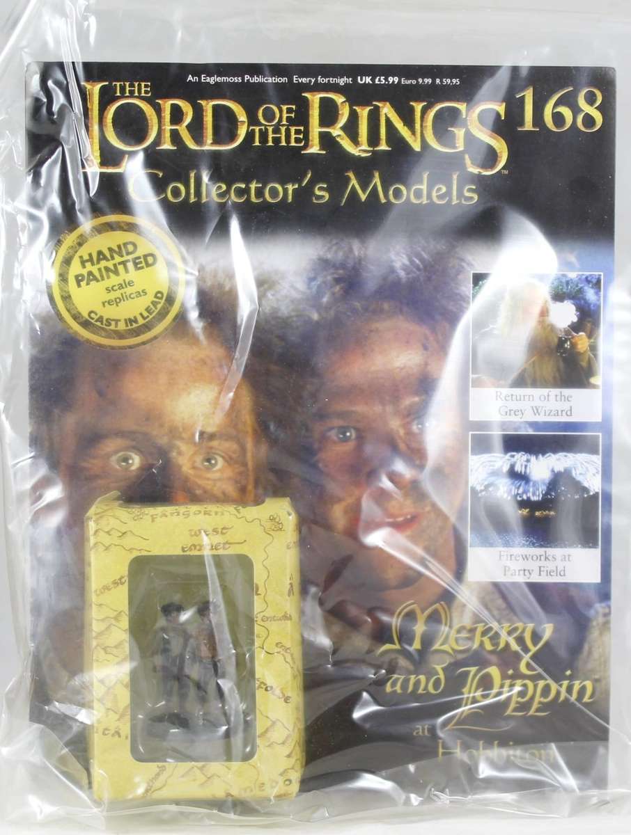 Lord of the Rings - Merry and Pippin - Lead cast, hand painted figurine with book - Bid Now!