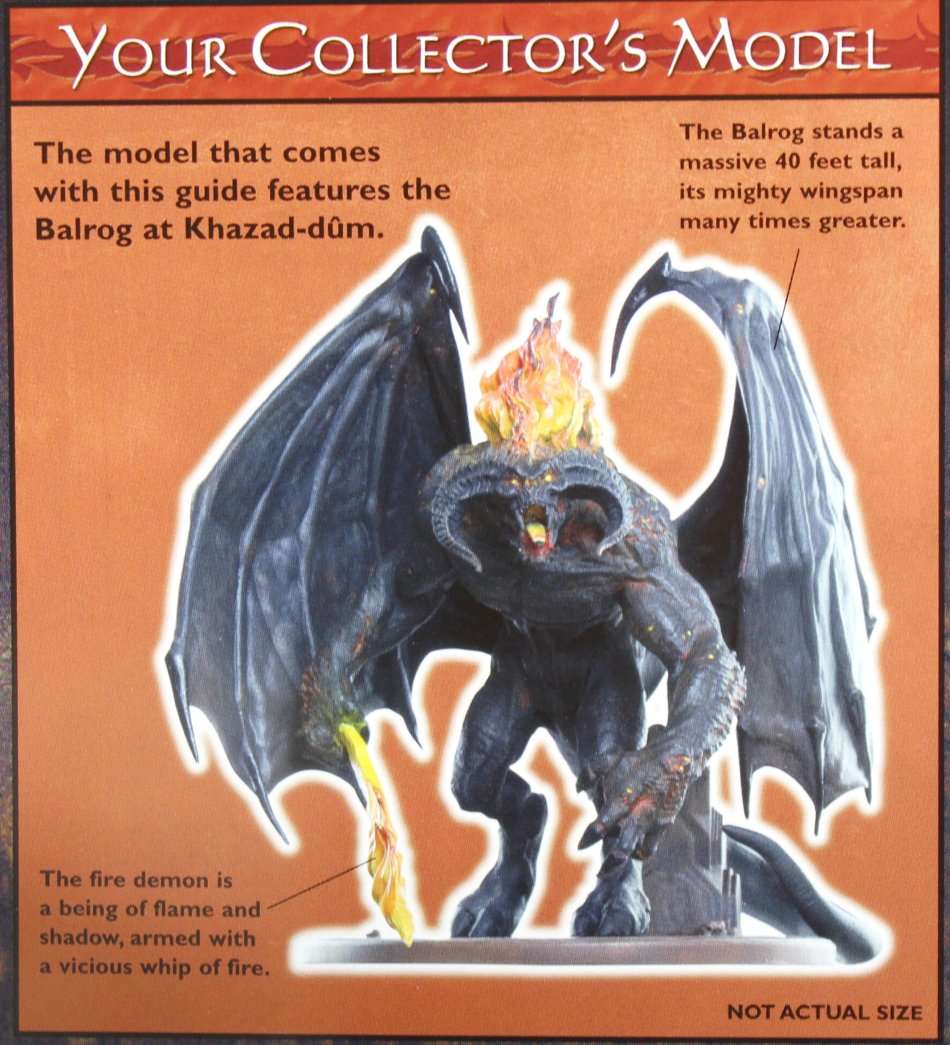 Lord of the Rings - Balrog Special Edition -Lead, hand painted figurine with book-Stunning! Bid Now!