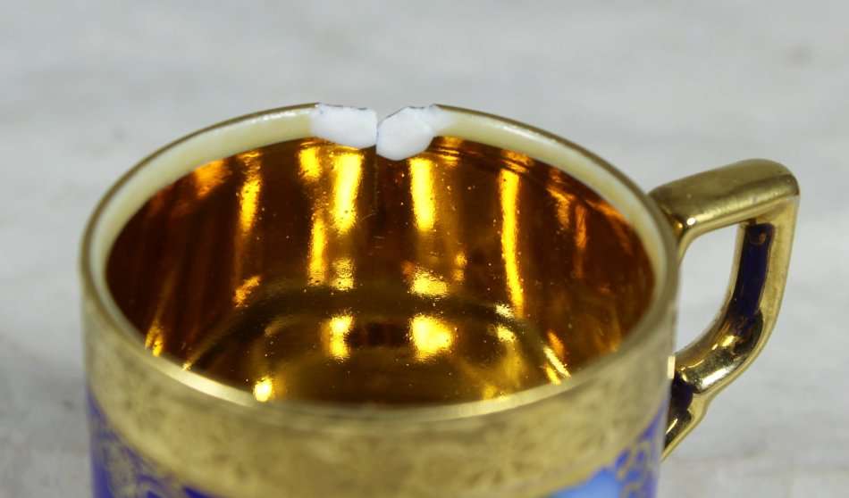 Victorian demitasse duos - Set of 6