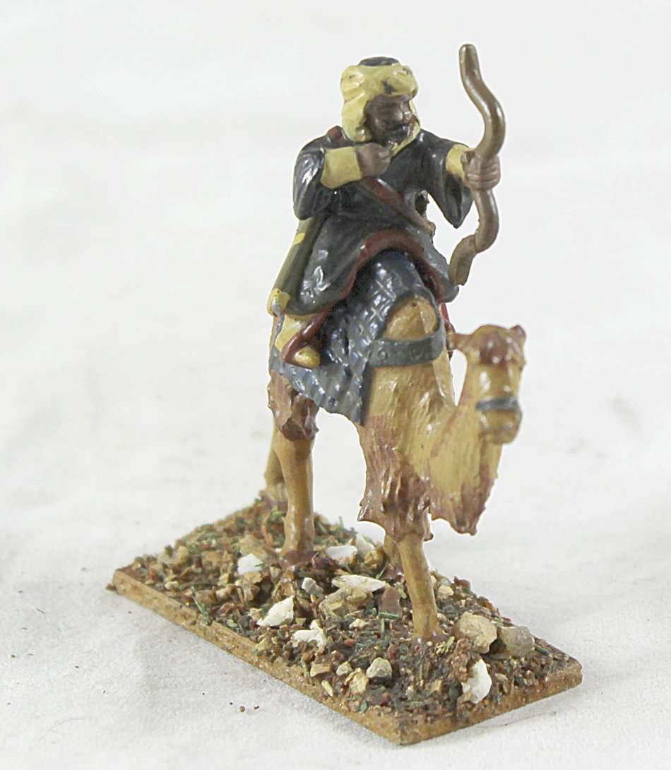 Lead figurine - Arabian camelback archer warrior