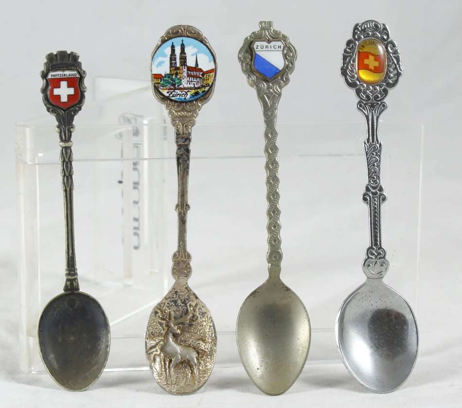 Souvenir Spoon - Switzerland - Set of 4 - Beautiful!