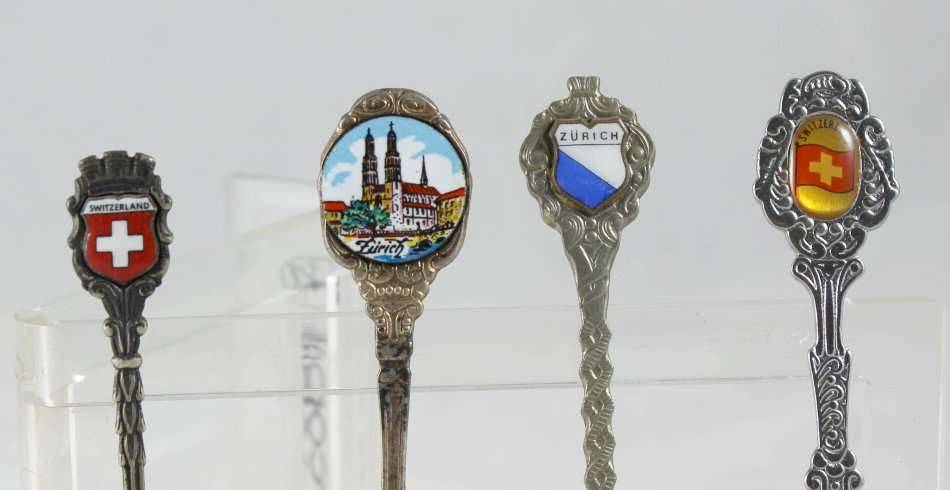 Souvenir Spoon - Switzerland - Set of 4 - Beautiful!