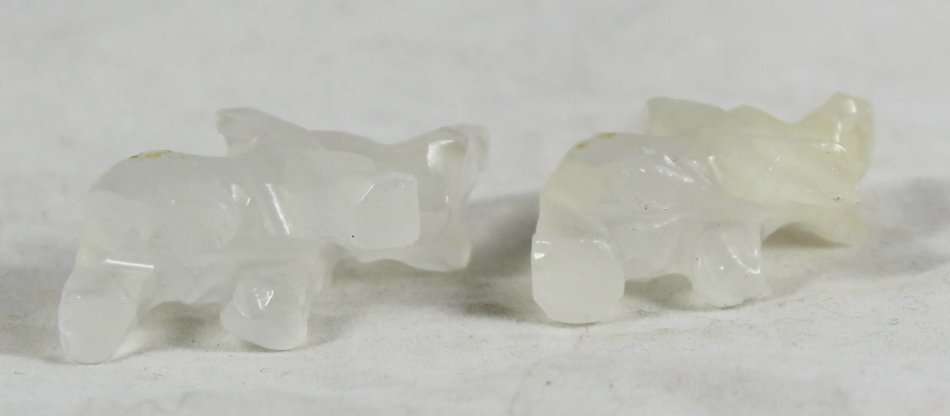 Glass Elephants - Pair - Beautiful! - Bid Now!!!