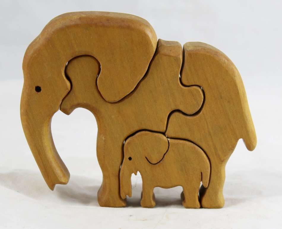 Wooden Puzzle - Elephant - Beautiful! - Bid Now!!!