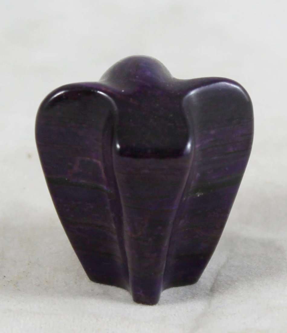 Semi-Precious Stone - Abstract Elephant - Dark Purple - Beautiful! - Bid Now!!!
