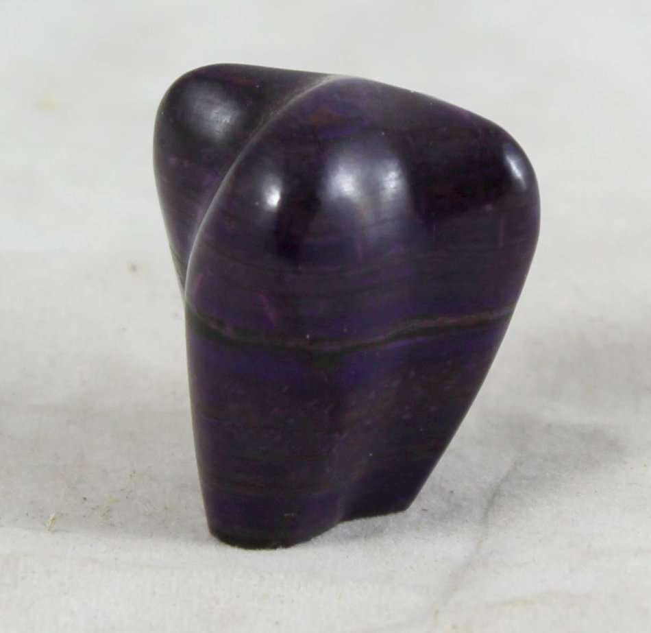 Semi-Precious Stone - Abstract Elephant - Dark Purple - Beautiful! - Bid Now!!!