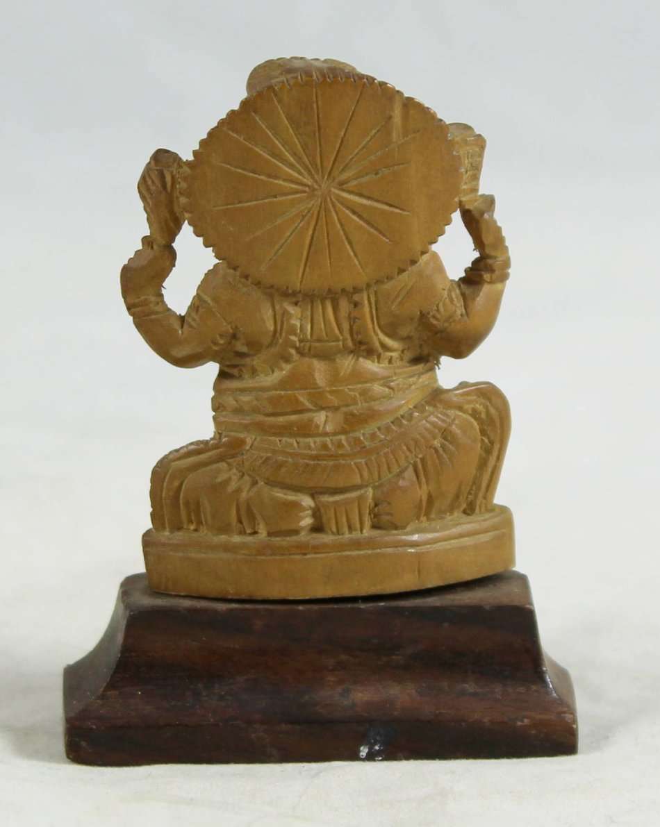 Wooden - Elephant God on a Pedestal - Beautiful! - Bid Now!!!