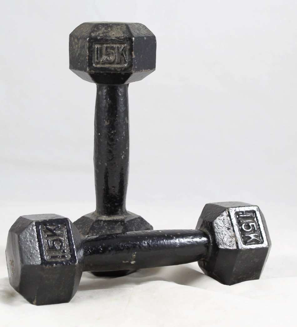 1.5kg Dumbbells - Black Pair - Beautiful! - Bid Now!!!