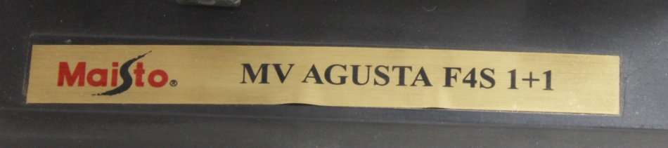 Maisto - MV Agusta F4S 1+1 - Bid now!!