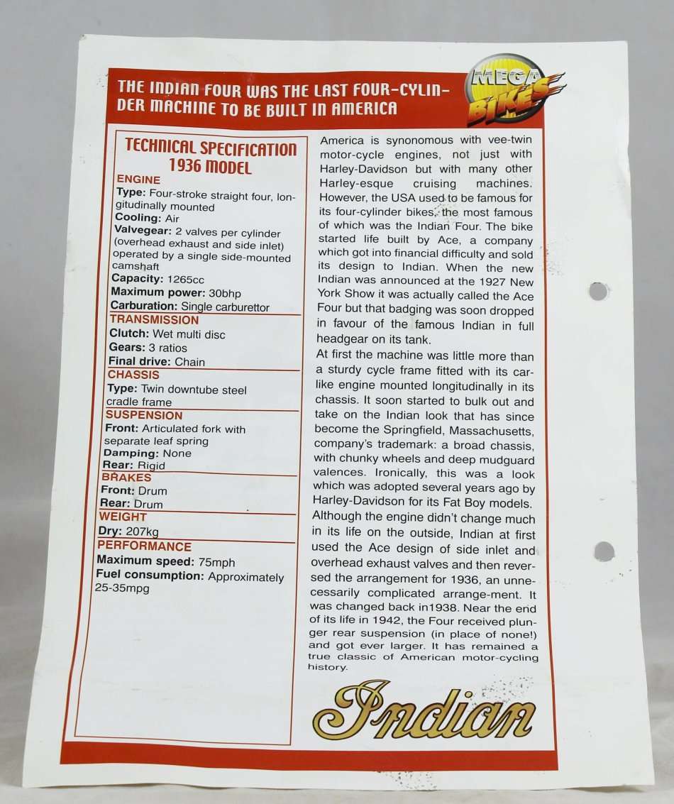 Maisto - Indian Four - Bid now!!