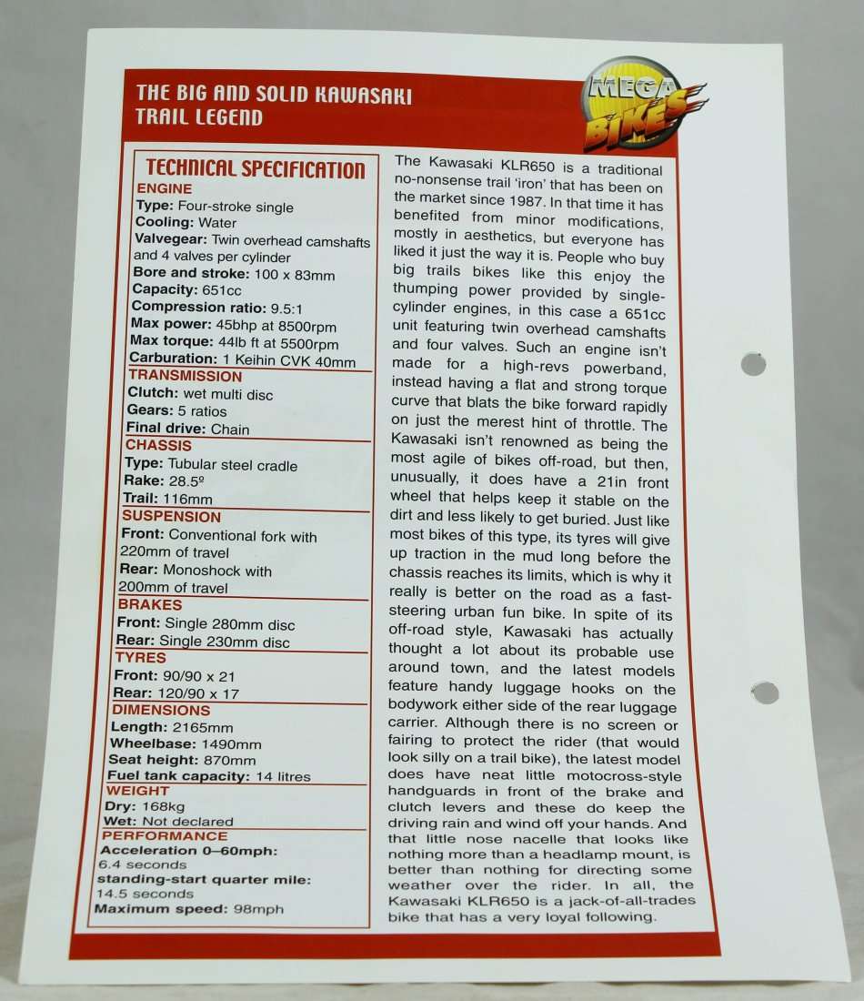 Maisto - Kawasaki KLR 650 - Bid now!!