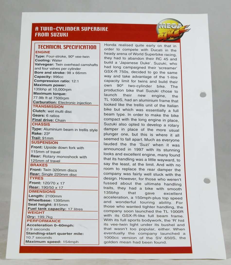 Maisto - Suzuki TL 1000S - Bid now!!