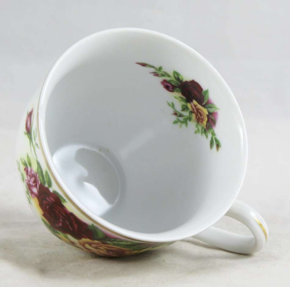 Rose Pattern Cup - Czechoslovakia - Beautiful! - Bid Now!!!