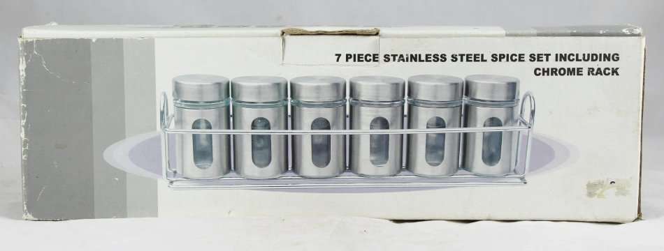 Stainless Steel - 7 Piece Spice Set - Amazing! - Bid Now!!!