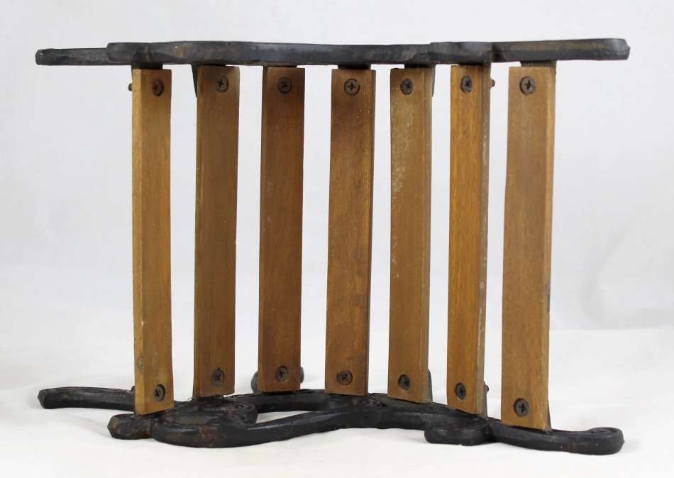 Cast Iron & Teak - Doll House Bench - Gorgeous! - Bid Now!!