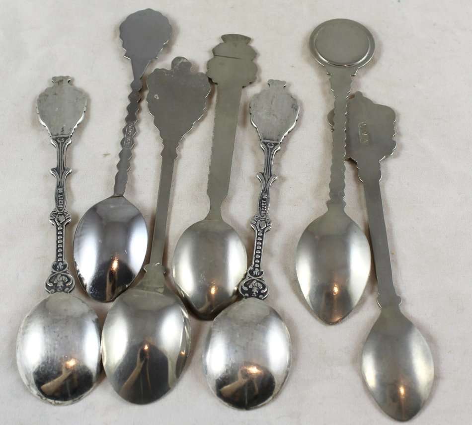 Souvenir Spoons - European - Set of 7 - Beautiful! - Bid Now!!!