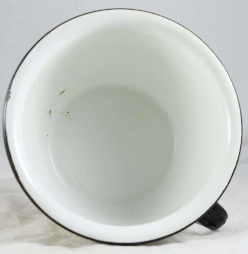 Chamber Pot - White Enamel - Beautiful! - Bid Now!!!