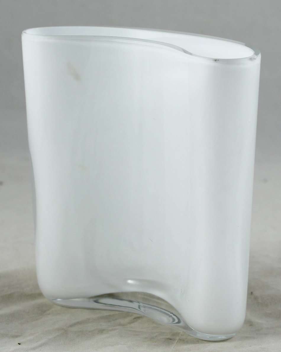 Curved Forsted Glass - Vase - Gorgeous! - Bid Now!!!