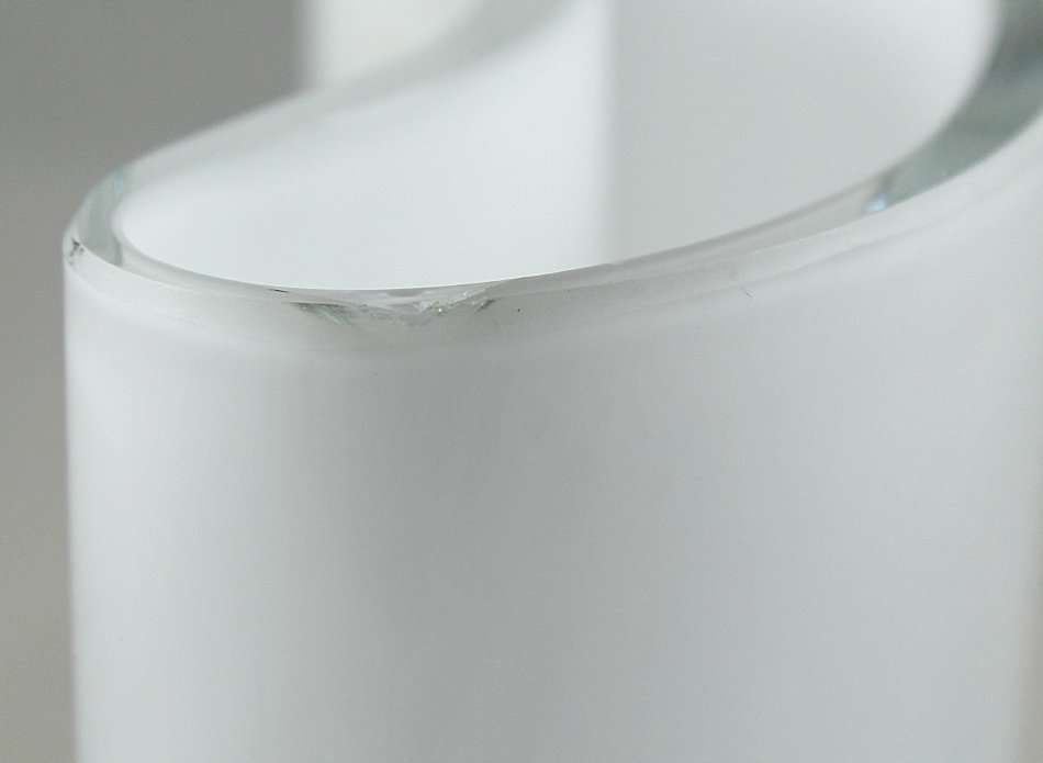 Curved Forsted Glass - Vase - Gorgeous! - Bid Now!!!