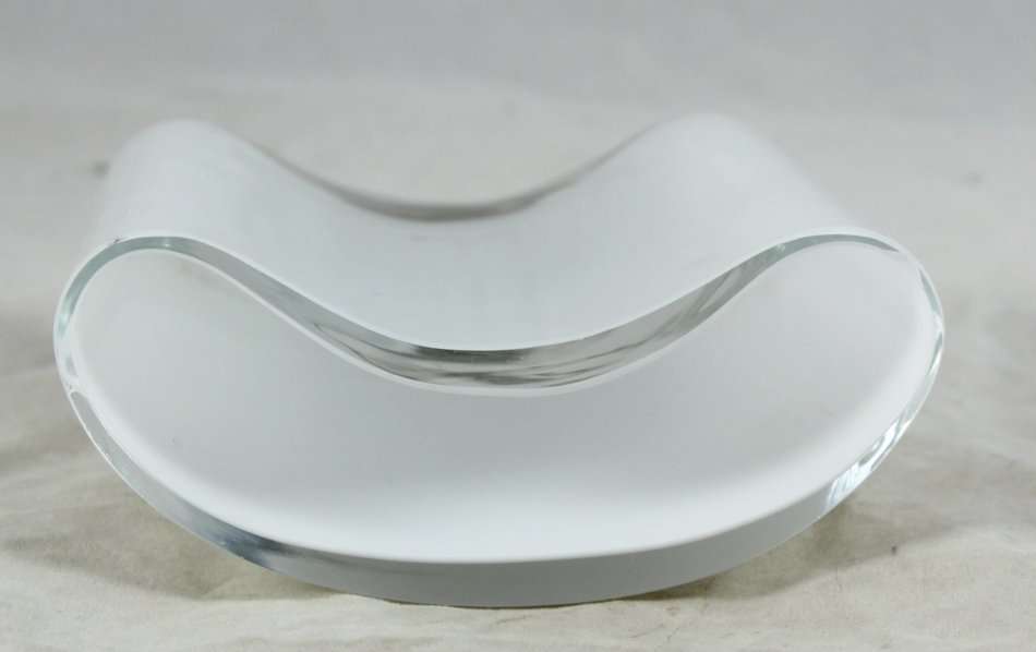 Curved Forsted Glass - Vase - Gorgeous! - Bid Now!!!