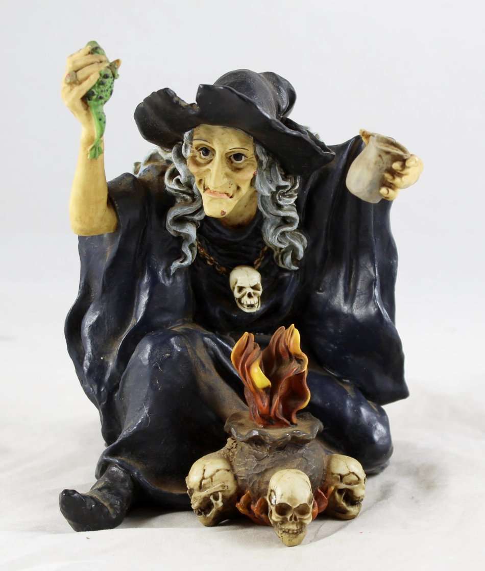 Witch Figurine - Preparing the Brew