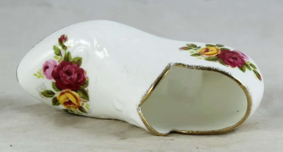Cottage Rose - Porcelain Shoe - Gorgeous! - Bid Now!!!