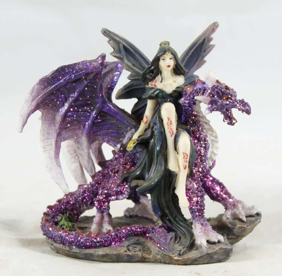 Fairy on Purple Dragon - Gorgeous! - Bid Now!!!