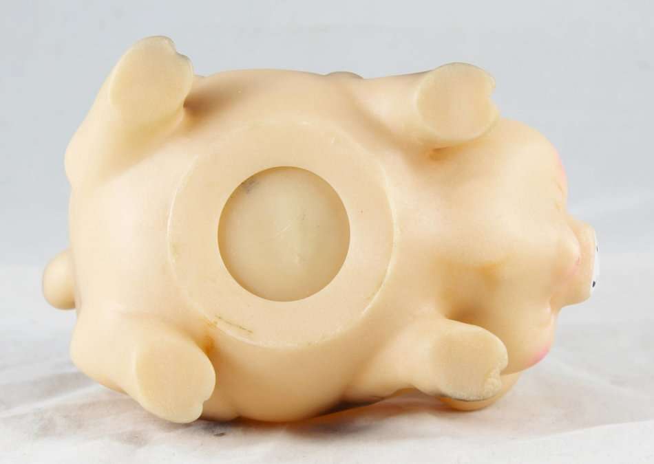 Peach pig with black spots - money bank