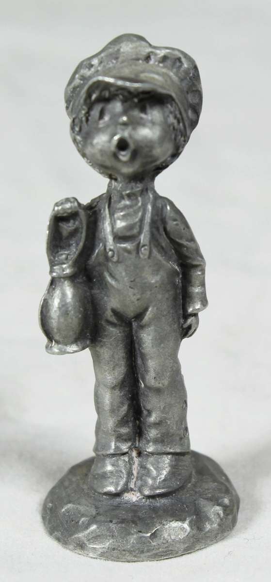 Little Gallery - Miniature Pewter - Little Boy with Night Light - Gorgeous! - Bid Now!!!