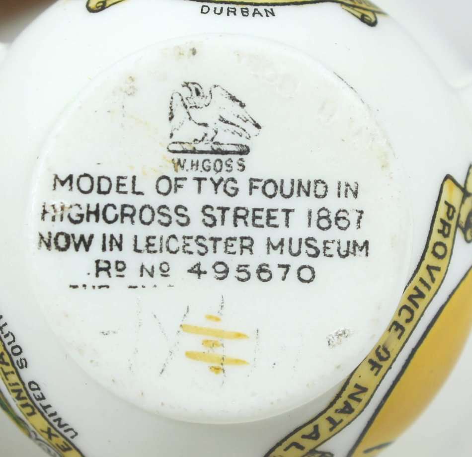 W.H.Goss - model of Tyg Found in Highcross 1867 - Durban