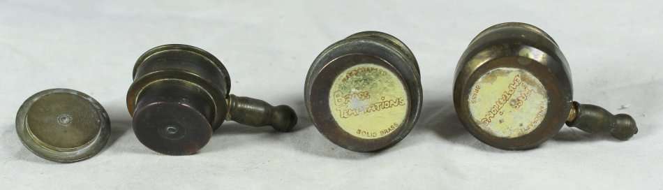 Miniature Brass - Double Pots on Burner - Beautiful! - Bid Now!!!