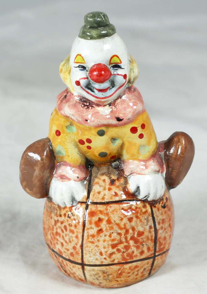 Clown Sitting on Ball - Gorgeous! - Bid Now!!!