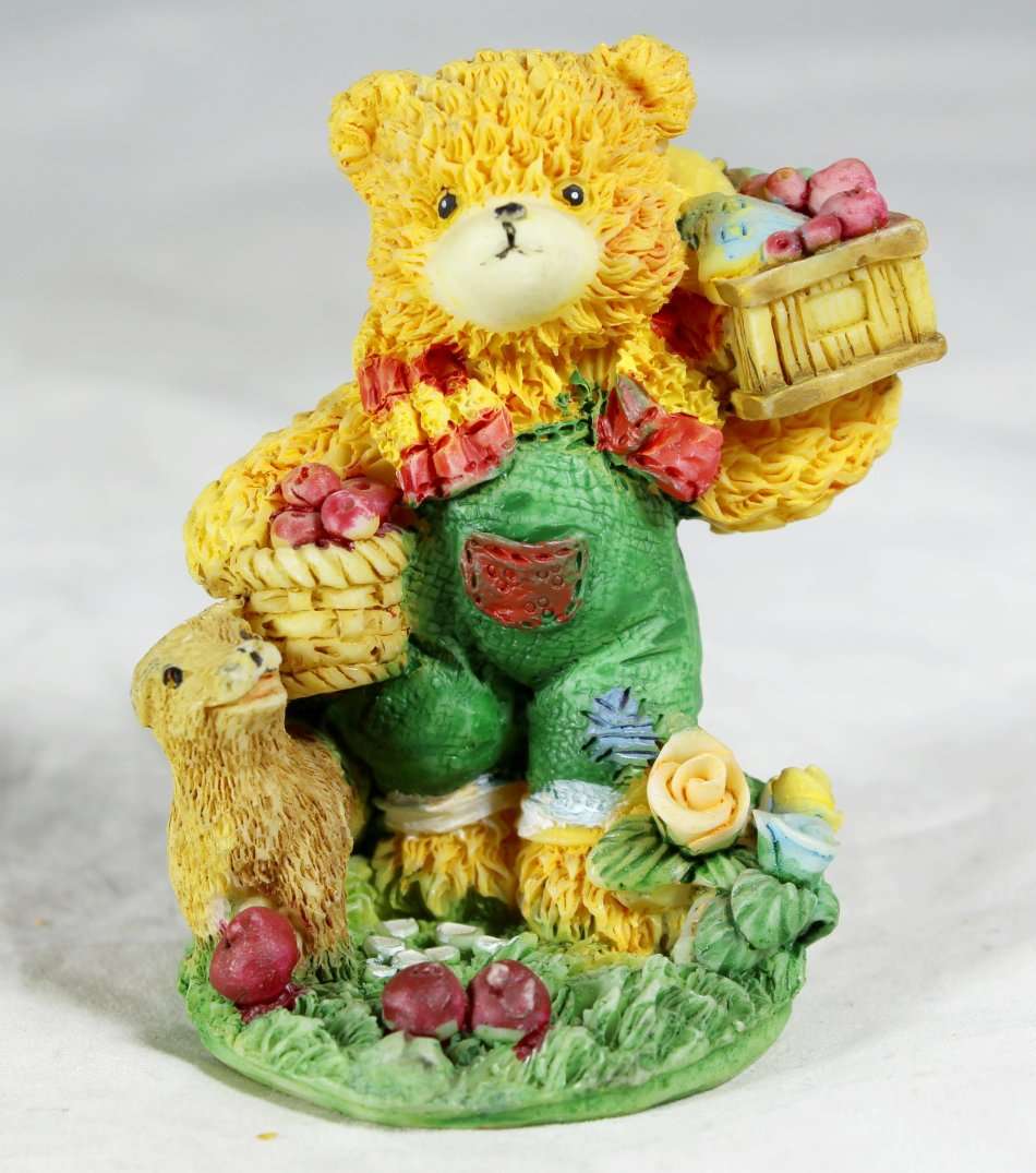 Bear Carrying Baskets with Dog - Beautiful! - Bid Now!!!