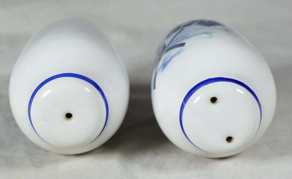 Character Salt & Pepper Set - Blue & White Windmill Motif - Beautiful! - Bid Now!!!
