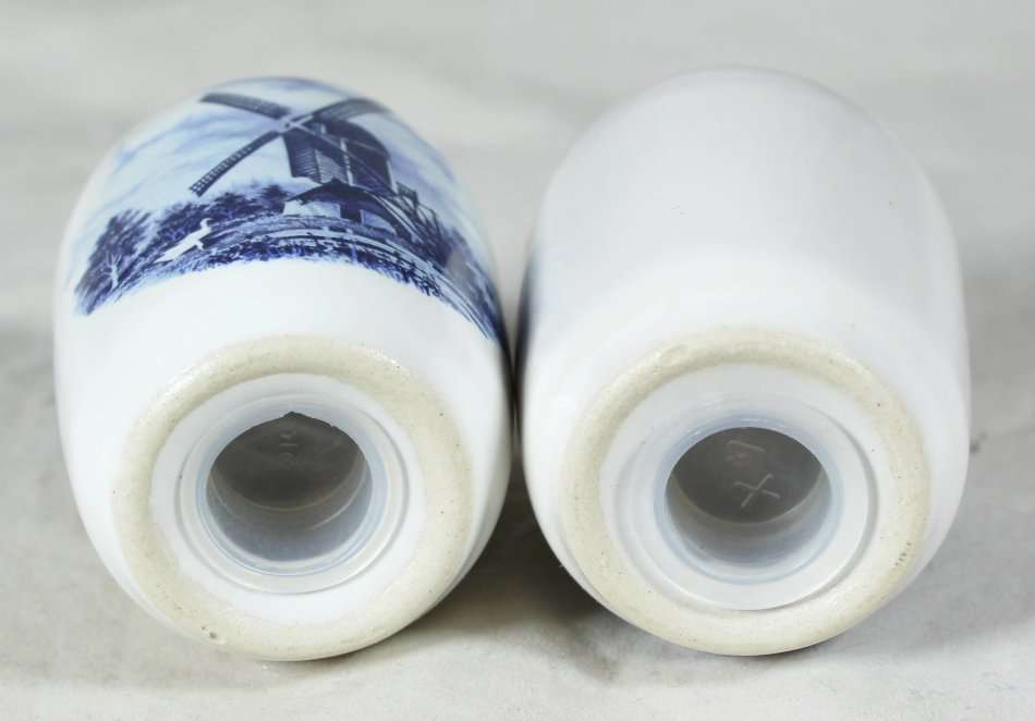 Character Salt & Pepper Set - Blue & White Windmill Motif - Beautiful! - Bid Now!!!