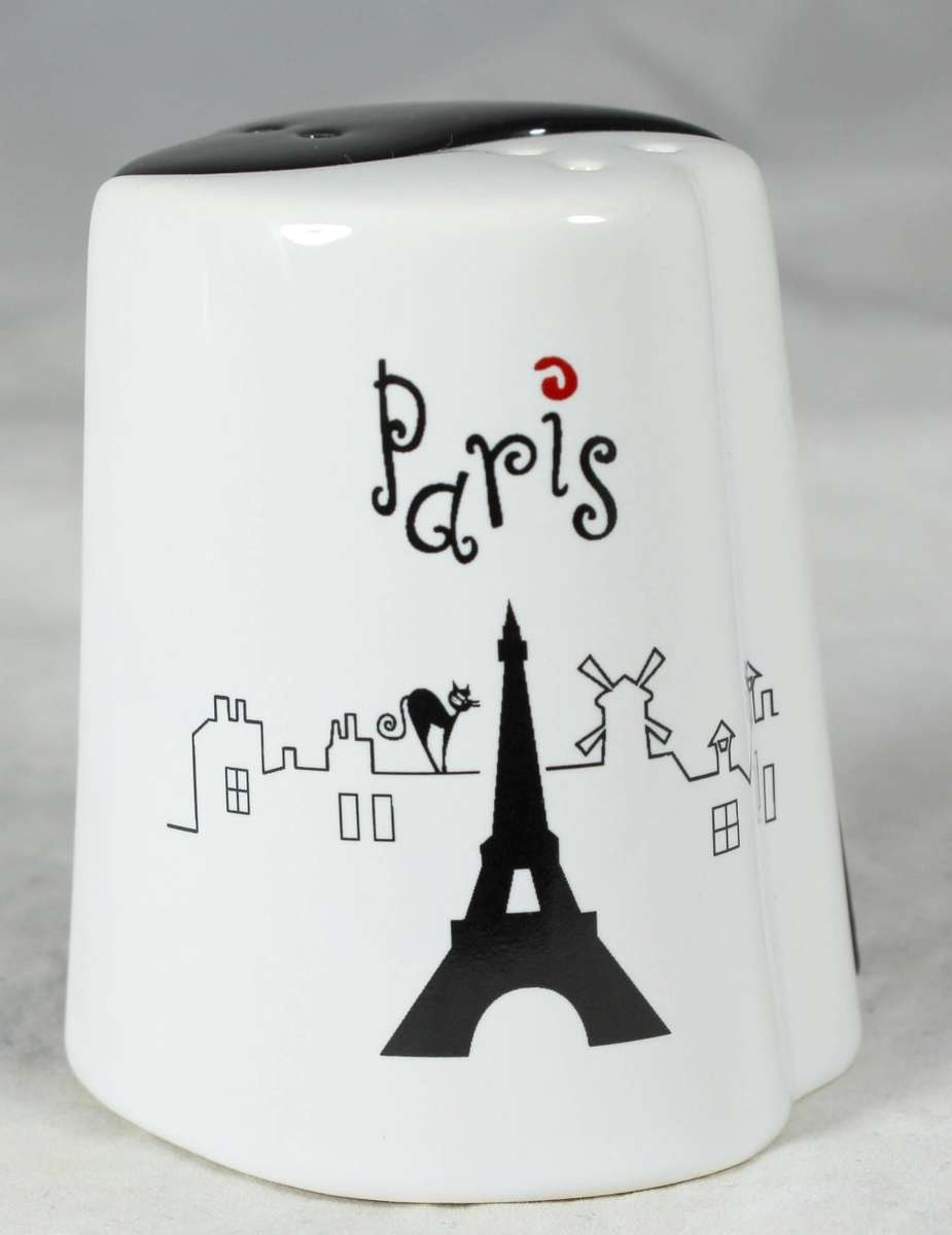 Character Salt & Pepper Set - Paris - Interlocking - Beautiful! - Bid Now!!!
