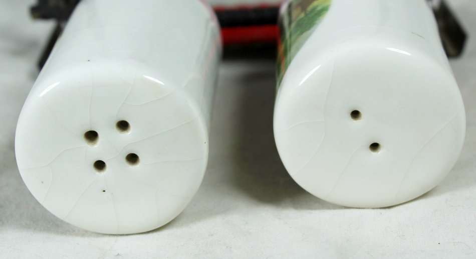 Character Salt & Pepper Set - Victorian with Cow Bell - Beautiful! - Bid Now!!!