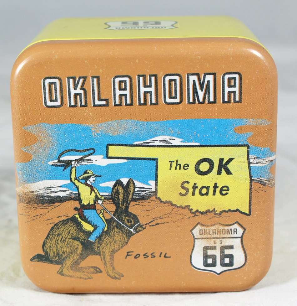 Fossil - Watch Tin - Oklahoma Route 66 - Beautiful! - Bid Now!!!