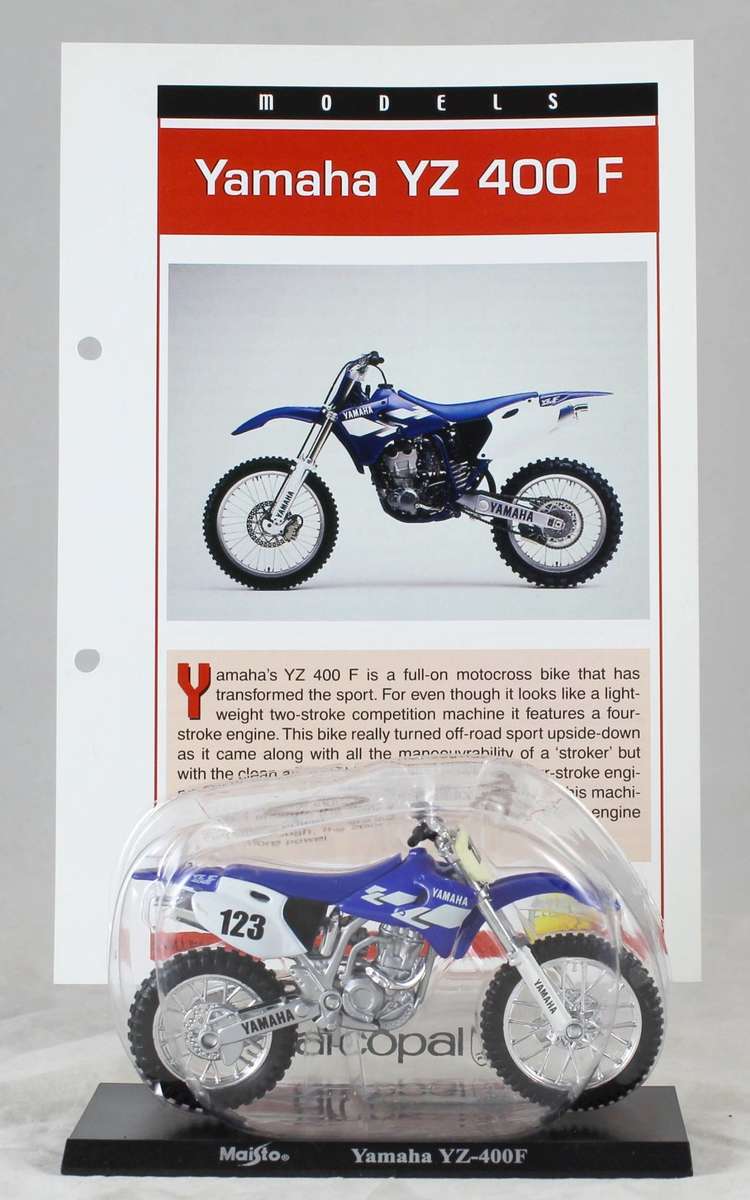 Maisto - Yamaha YZ-400F - bike & info sheet