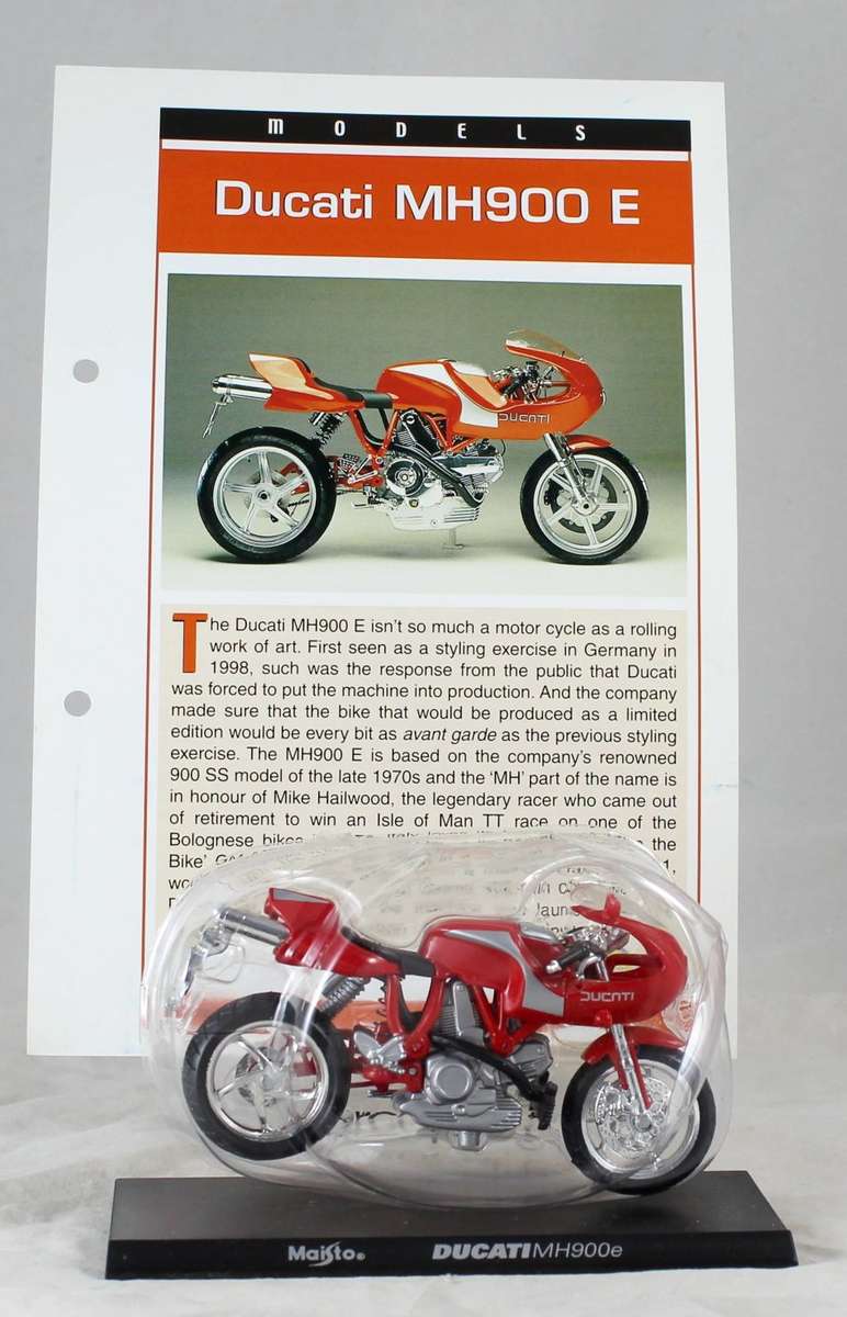 Maisto - Ducati MH900 E - Bike + Info Sheet - Bid now!