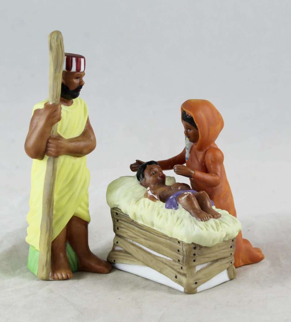 Nativity scene - Joseph, Mary & baby Jesus - ceramic