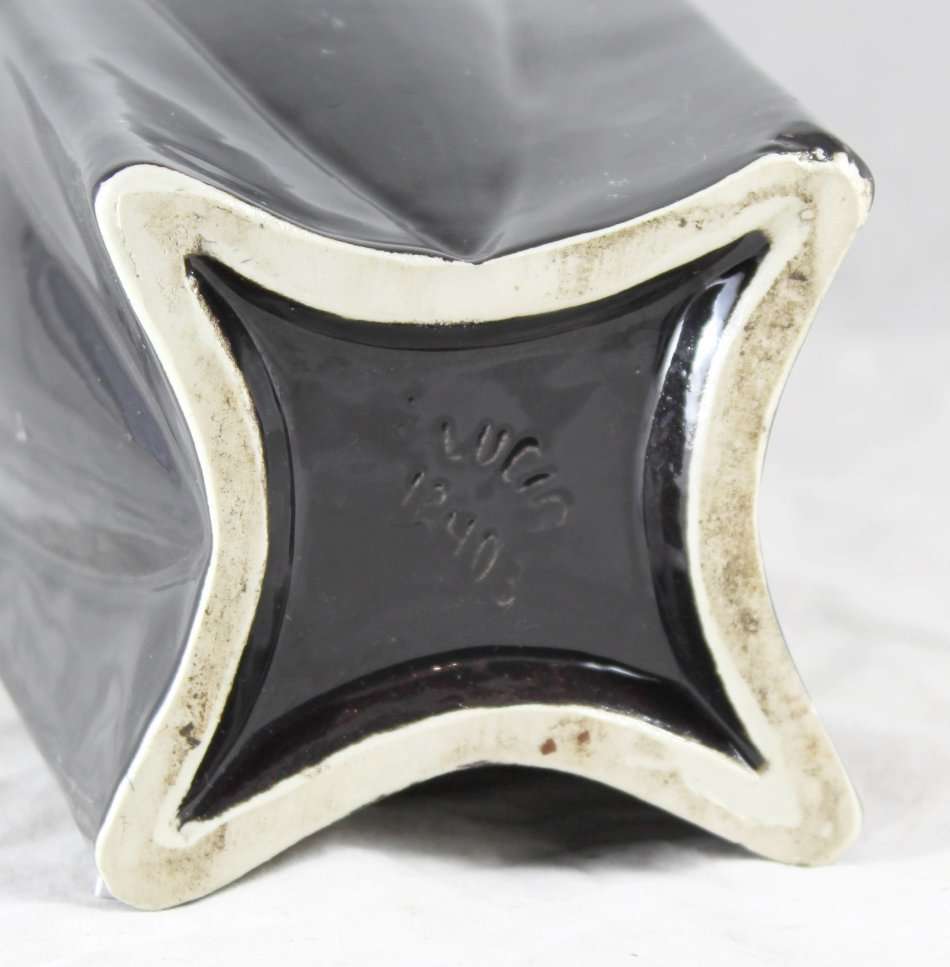 Lucia Ware - Tall Black Vase - Beautiful! - Bid Now!!!