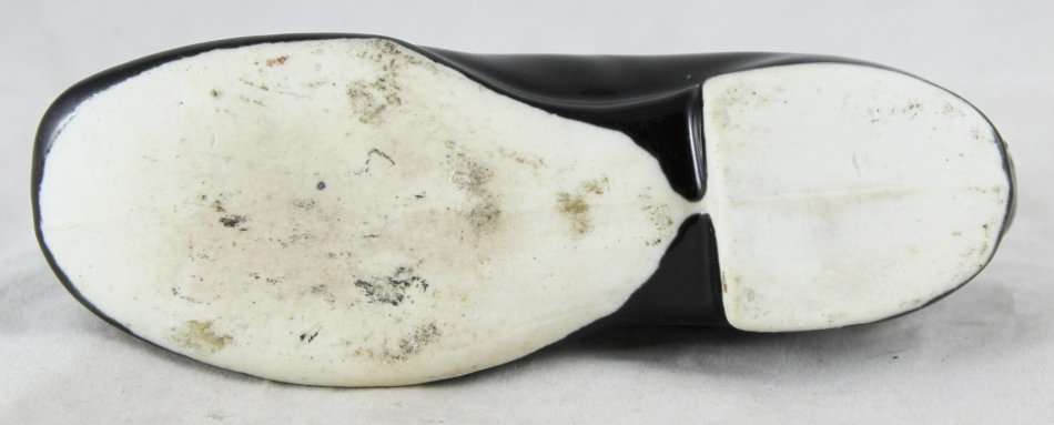 Small Black Shoe with Laces - Beautiful! - Bid Now!!!