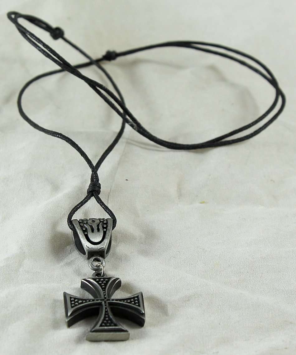 Biker Cross - Hanging Necklace - Beautiful! - Bid Now!!!